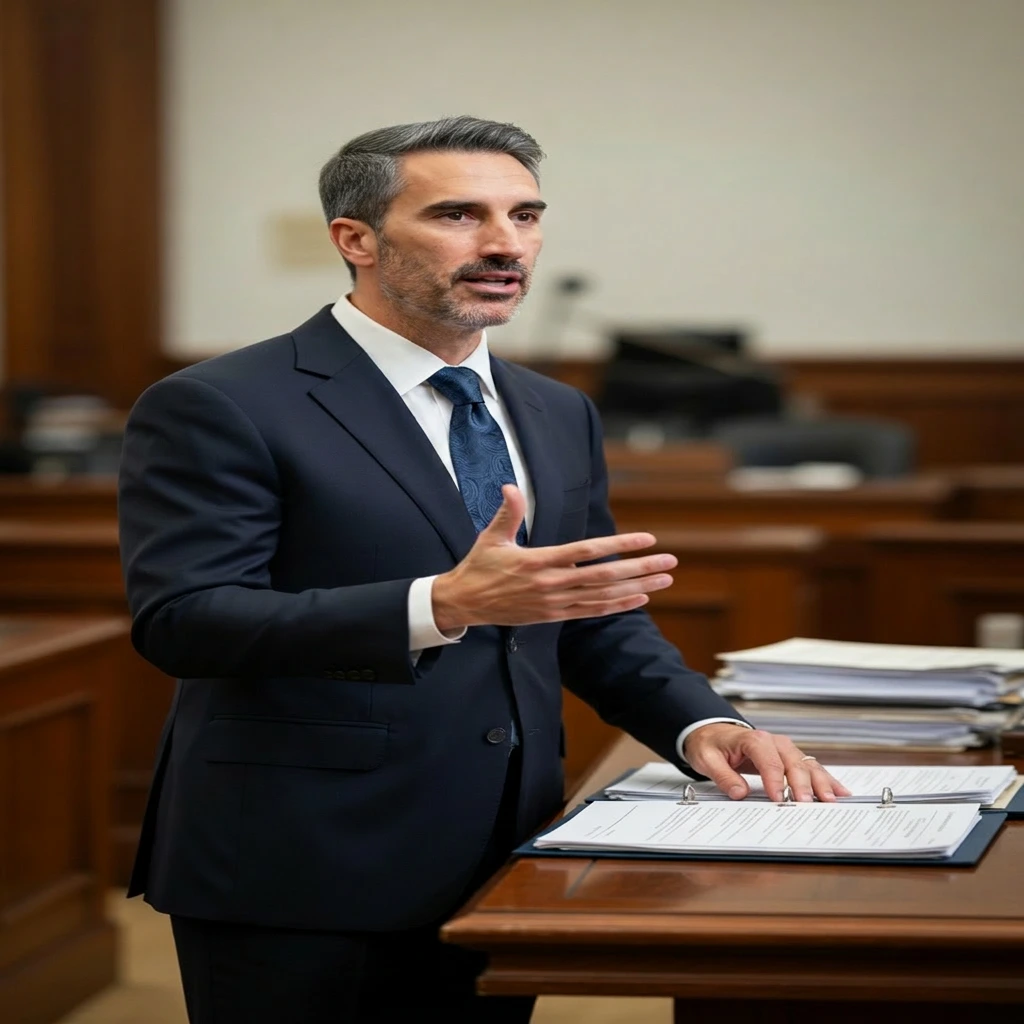 Nova Law Group attorney presenting a case in a courtroom