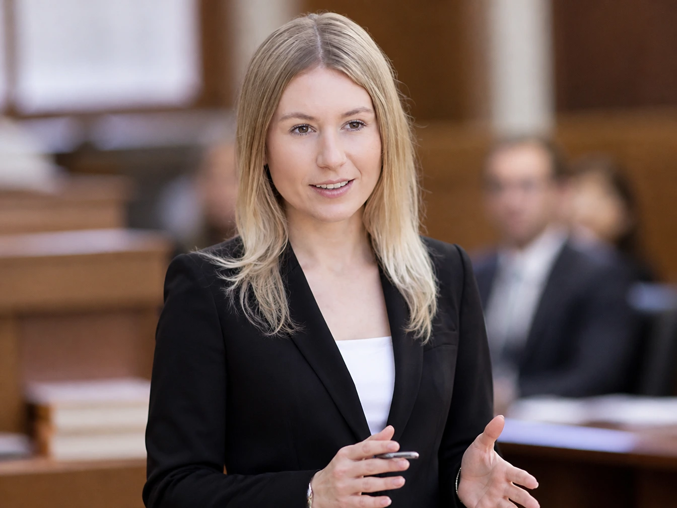 Nova Law Group attorney speaking during a court proceeding